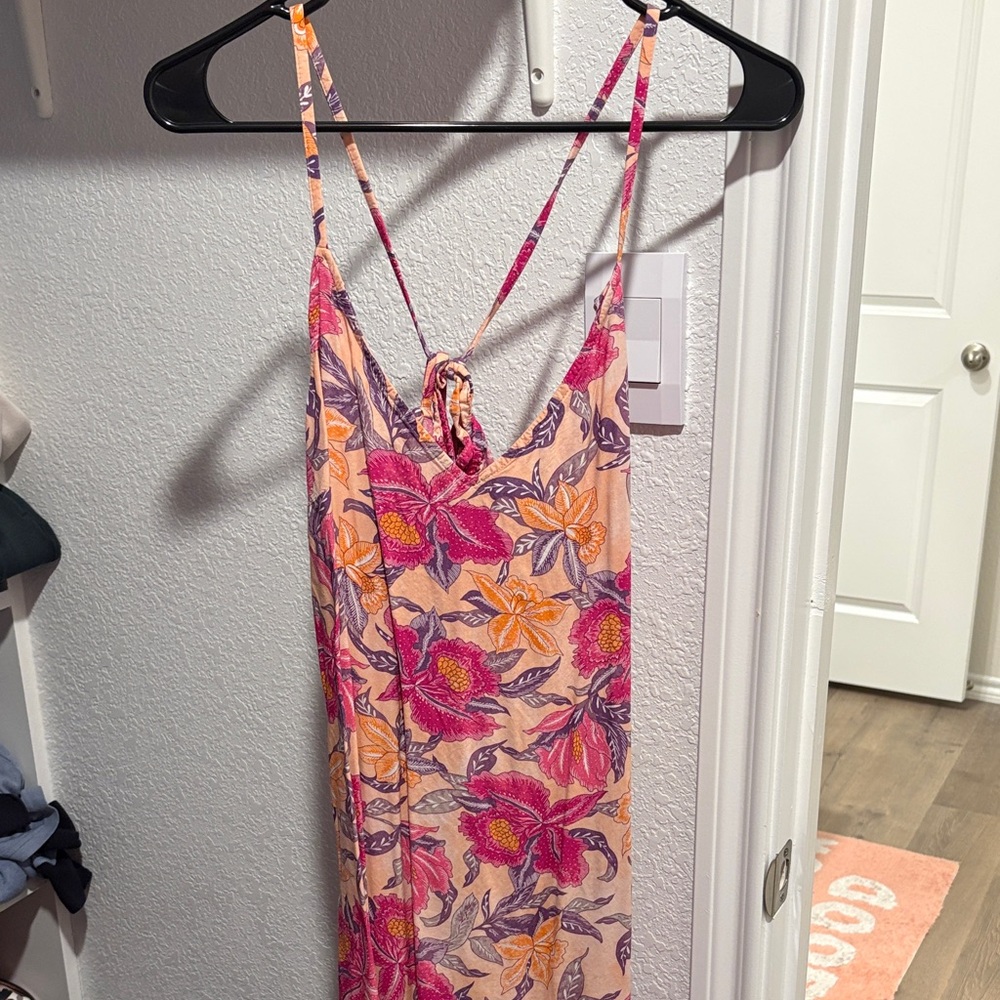 Old Navy Floral Maxi Dress - Pink and Orange